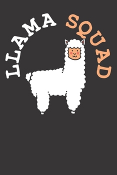 Paperback Notebook: Llama Squad Bachelorette Party Birthday Team Theme Gift Dot Grid 6x9 120 Pages Book