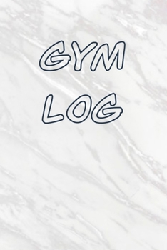 Gym LOG: 6x9 Gym Exercise Log marble black text