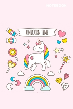 Paperback Notebook: Notebook for girls kawaii Unicorn Book