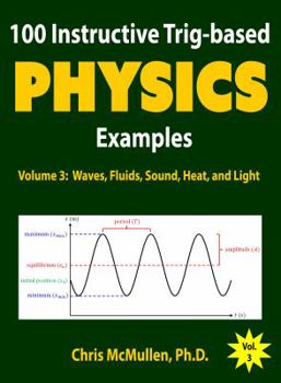 Paperback 100 Instructive Trig-based Physics Examples: Waves, Fluids, Sound, Heat, and Light Book
