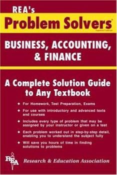 Paperback Business, Accounting & Finance Problem Solver (Problem Solvers Solution Guides) Book