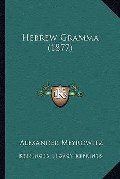 Paperback Hebrew Gramma (1877) Book