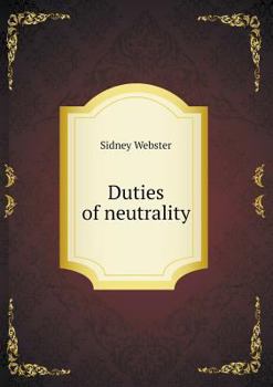 Paperback Duties of neutrality Book