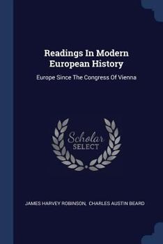 Paperback Readings In Modern European History: Europe Since The Congress Of Vienna Book