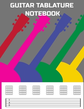 Paperback Guitar Tablature Notebook: Retro Themed 6 String Guitar Chord and Tablature Staff Music Paper for Guitar Players, Musicians, Teachers and Student Book