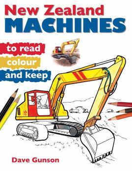 Paperback New Zealand Machines to Read, Colour & Keep Book