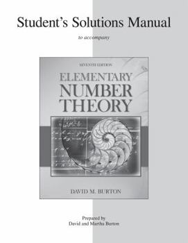 Paperback Student's Solutions Manual Elementary Number Theory Book
