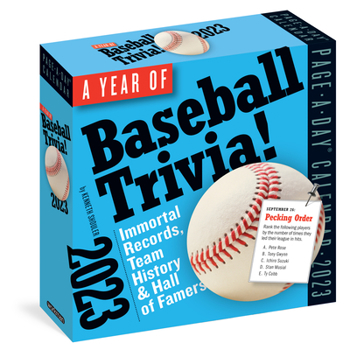 Calendar Year of Baseball Trivia! Page-A-Day Calendar 2023: Immortal Records, Team History & Hall of Famers Book