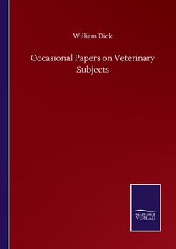 Paperback Occasional Papers on Veterinary Subjects Book