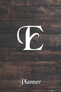 E: Letter Journal Monogram Minimalist Lined Notebook To Do List Undated Daily Planner for Personal and Business Activities with Check Boxes to Help ... to Get Organized (9 x 6 inches 120 pages)