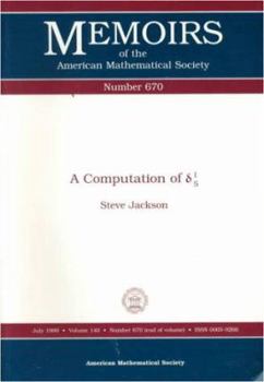 Paperback A Computation of (Greek Arithmetical Symbols) 1/5 (Memoirs of the American Mathematical Society) Book