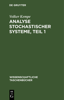 Hardcover Analyse Stochastischer Systeme, Teil 1 [German] Book