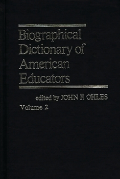 Hardcover Biographical Dictionary of American Educators V2 Book