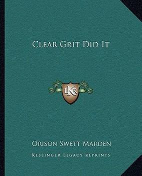 Paperback Clear Grit Did It Book