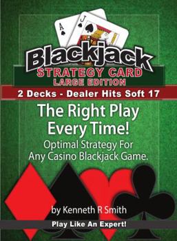 Cards Blackjack Strategy Card - Large Edition: 2 Decks, Dealer Hits Soft 17 Book