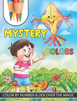 Paperback Mystery Colors Color By Number & Discover the Magic: Large Print Birds, Flowers, Animals and Pretty Patterns Book