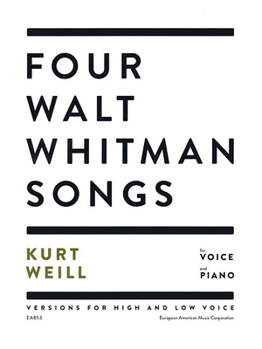 Paperback Four Walt Whitman Songs: Versions for High and Low Voice Book