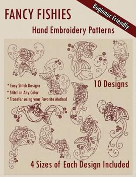 Paperback Fancy Fishies Hand Embroidery Patterns Book