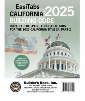Cards 2025 California Building Code, Title 24 Part 2 Volume 1 & 2 Loose-Leaf EasiTabs Book