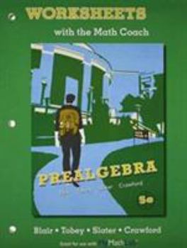 Paperback Worksheets with the Math Coach for Prealgebra Book