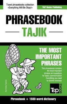Paperback English-Tajik phrasebook and 1500-word dictionary Book