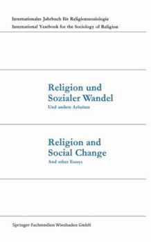 Paperback Religion Und Sozialer Wandel Und Andere Arbeiten / Religion and Social Change and Other Essays [German] Book