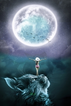 Moon cat Notebook: galactic cat Notebook, Diary and Journal with 120 Lined Pages