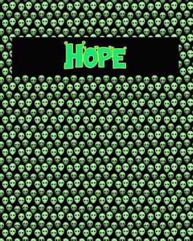 Paperback 120 Page Handwriting Practice Book with Green Alien Cover Hope: Primary Grades Handwriting Book