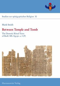 Hardcover Between Temple and Tomb: The Demotic Ritual Texts of Bodl. MS Egypt. A. 3(p) Book