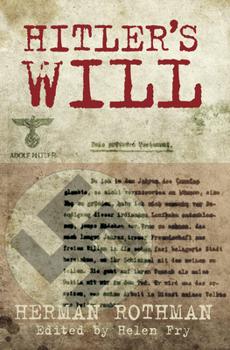 Hardcover Hitler's Will Book