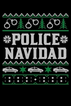 Police Navidad: College Ruled Lined Writing Notebook Journal, 6x9, 120 Pages