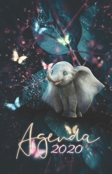 Agenda 2020: 12 mois de Janvier à Décembre 2020 | Planificateur, organisateur, semainier | Éléphant et papillons (French Edition)
