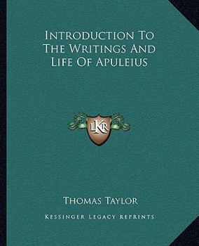 Paperback Introduction To The Writings And Life Of Apuleius Book