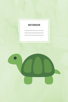 Notebook: Green Cute Turtle Notebook And Planner Composition Book Journal Soft Cover Lined Diary For School Teens