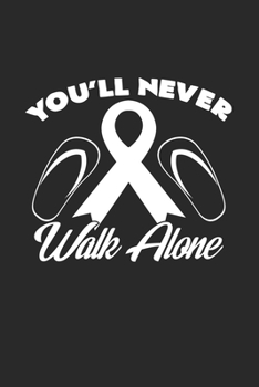 Never walk alone: 6x9 HIV-Aids | dotgrid | dot grid paper | notebook | notes