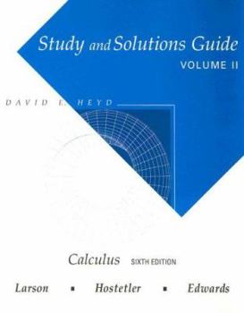 Paperback Study and Solutions Guide for Calculus Volume 2 Book
