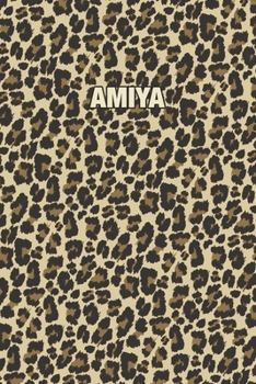 Paperback Amiya: Personalized Notebook - Leopard Print (Animal Pattern). Blank College Ruled (Lined) Journal for Notes, Journaling, Dia Book