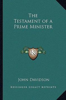 Paperback The Testament of a Prime Minister Book