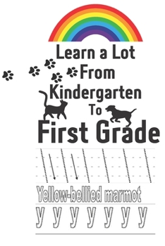 Paperback Learn a Lot From Kindergarten to First Grade: Tracing Shapes Alphabet Animals Book