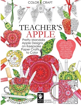 Paperback Teacher's Apple: Pretty Mandala Apple Designs on Keepsake Paper Crafts to Color Book