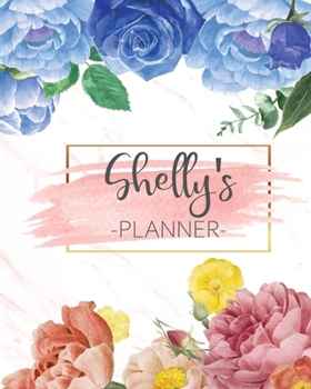 Paperback Shelly's Planner: Monthly Planner 3 Years January - December 2020-2022 - Monthly View - Calendar Views Floral Cover - Sunday start Book