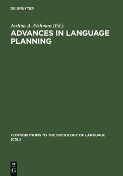 Hardcover Advances in Language Planning Book