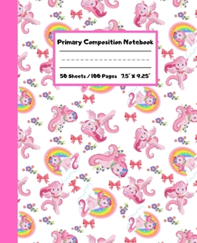 Primary Composition Notebook: Primary Ruled Journal for K-2 Handwriting Practice Paper Blank Space for Drawing Draw and Write Journal for Kids Blank Story Paper Book