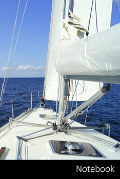 Notebook: Segel, Segelschiff, Blau, Yacht Notizbuch / pers�nliches Tagebuch / Schreibheft / Logbuch / Tages- oder Trainingsplaner / Vokabelheft / Notizen - 6 x 9 Zoll (15,24 x 22,86 cm, ca. DIN A5), 1