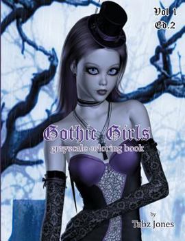 Paperback Gothic Girls Grayscale Coloring Book