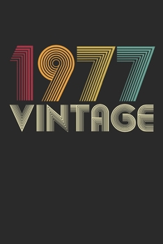 Vintage notebook paper 1977 Birthday 43th Gift