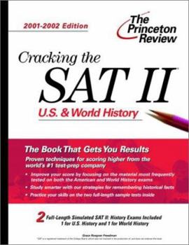 Paperback Cracking the SAT II: U.S. & World History, 2001-2002 Edition Book