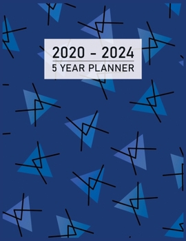 FIVE YEAR PLANNER: 2020-2024 Weekly Monthly Calendar I Abstract Artdeko Decoration Binding I 5 Years Appointments, Family Events, Log Book Business I ... I Motivational Journal I Christmas Gift