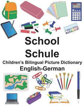 Paperback English-German School/Schule Children's Bilingual Picture Dictionary Book