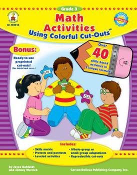 Paperback Math Activities Using Colorful Cut-Outs(tm), Grade 3 Book